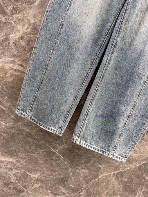ZK60236 Prada 25Ss Early Spring New Triangle Gradually Changing Embroidery Denim Pants | The Pr 9bvetlp2 - Image 8
