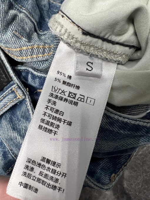 ZK60236 Prada 25Ss Early Spring New Triangle Gradually Changing Embroidery Denim Pants | The Pr 9bvetlp2 - Image 10
