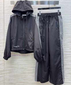 CT75536 Dior 25 Early Spring New Collection Color Contrasting Bundle Edge Casual Set With Hoode cq49cpyf