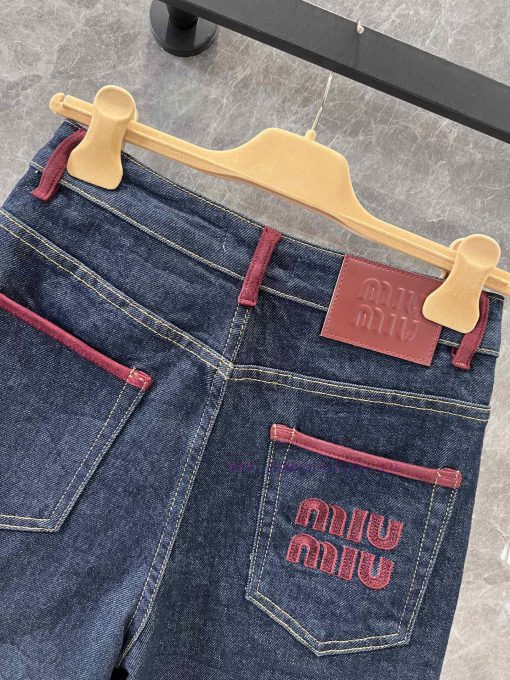 ZK60238 Mium * U 25Ss Early Spring New Red Embroidered Letter Shorts With Back Bag | Produced U 2zr3ort7 - Image 5