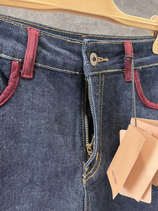 ZK60238 Mium * U 25Ss Early Spring New Red Embroidered Letter Shorts With Back Bag | Produced U 2zr3ort7 - Image 6