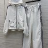 CT75536 Dior 25 Early Spring New Collection Color Contrasting Bundle Edge Casual Set With Hoode 5j04gqt6
