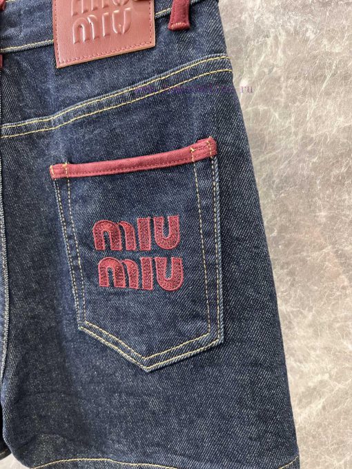 ZK60238 Mium * U 25Ss Early Spring New Red Embroidered Letter Shorts With Back Bag | Produced U 2zr3ort7 - Image 7