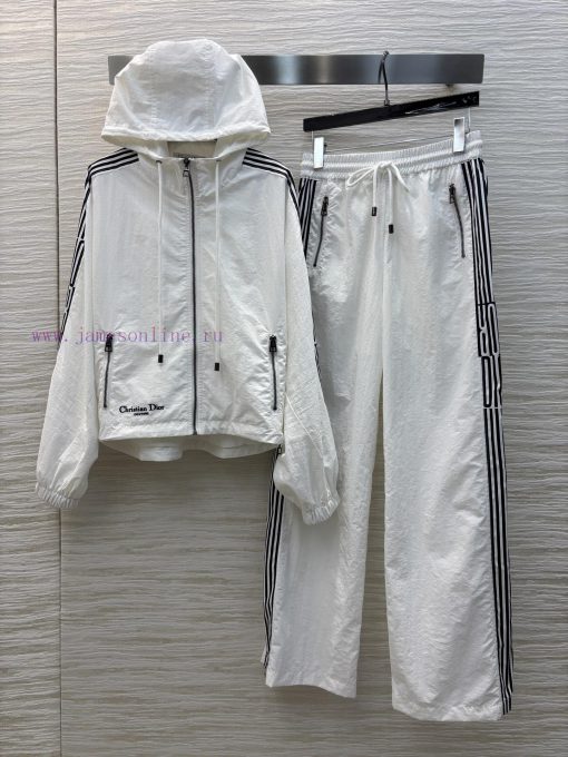 CT75536 Dior 25 Early Spring New Collection Color Contrasting Bundle Edge Casual Set With Hoode 5j04gqt6 - Image 2