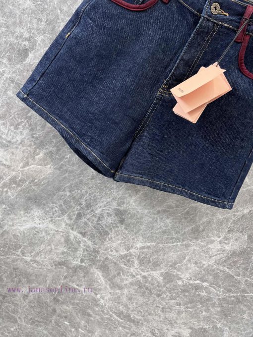 ZK60238 Mium * U 25Ss Early Spring New Red Embroidered Letter Shorts With Back Bag | Produced U 2zr3ort7 - Image 8