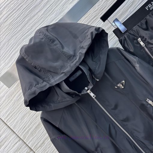 CT75539 Prada 25 Spring/Summer New Collection Hooded Zipper Hoodie Jacket+High Waist A-line Sho 3ahlgoep - Image 3