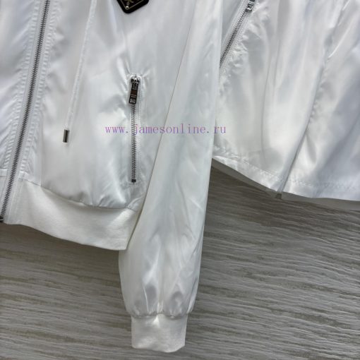 CT75539 Prada 25 Spring/Summer New Collection Hooded Zipper Hoodie Jacket+High Waist A-line Sho m2eog7h1 - Image 8