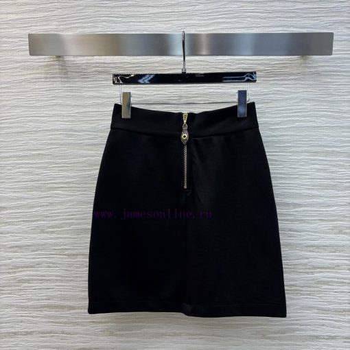 CB75557 Louis Vuitton 25 Early Spring New Collection High Waist Zipper Hip Wrapped Short Skirt itciat2f