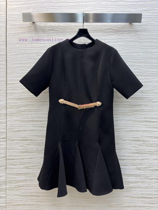 CL75563 Louis Vuitton Spring/Summer 25 Elegant Plus Leather Buckle Design Round Neck Short Slee e9be44jf
