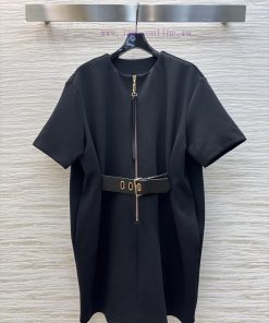 CL75566 Louis Vuitton 25 Early Spring New Collection Waist Button Round Neck Half Zipper Short akwssf9w