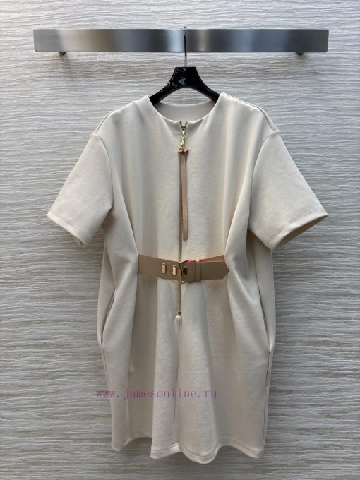 CL75566 Louis Vuitton 25 Early Spring New Collection Waist Button Round Neck Half Zipper Short bbs8ummu - Image 2