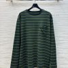 CT75569 Miu Miu 25 Early Spring New Item Green Striped Long Sleeved T-shirt Is A Must-have For tafg4nzc