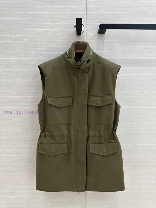 BW75575 Traveler's Minimalist Vest Jacket With Relaxing Old Money Style Classic Work Pocket Adj qaou9lx0 - Image 2