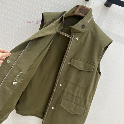BW75575 Traveler's Minimalist Vest Jacket With Relaxing Old Money Style Classic Work Pocket Adj qaou9lx0 - Image 8