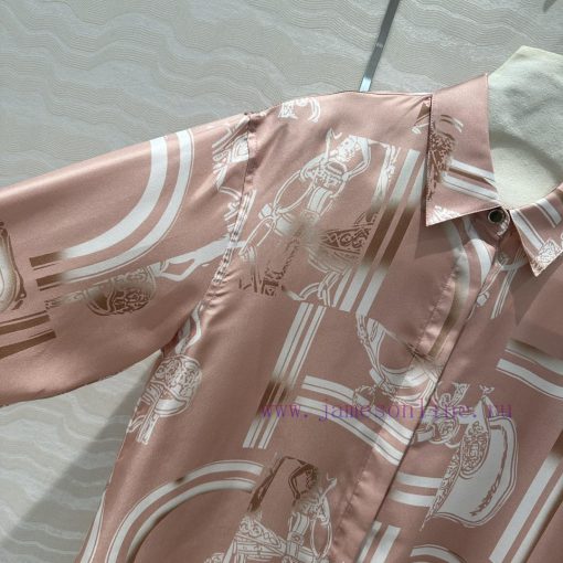 ️ AC70285 Chain Printed Silk Shirt Fully Positioned 100% Silk Twill Texture Superb Temperament caw5lr7a - Image 5