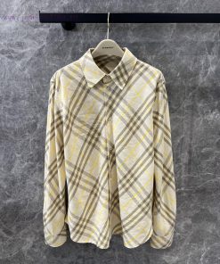 ZC60212 Burberry 25Ss Early Spring New Slant Grid Long Sleeve Shirt | Produced By British Acade ejyyvonb