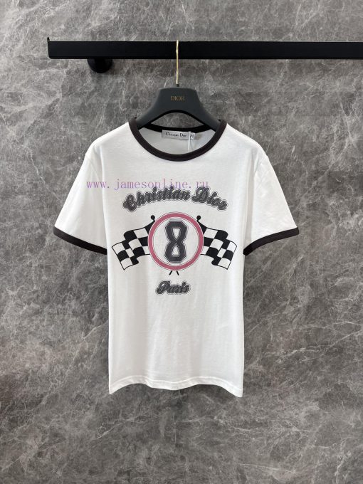 ZT60250 Dior 25Ss Early Spring New Sport Style Flag Grid Printed T-shirt | YB Developed And Pro 0nqp59k1