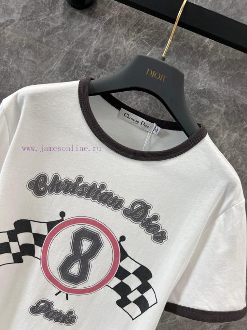 ZT60250 Dior 25Ss Early Spring New Sport Style Flag Grid Printed T-shirt | YB Developed And Pro 0nqp59k1 - Image 4