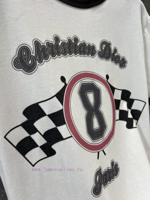 ZT60250 Dior 25Ss Early Spring New Sport Style Flag Grid Printed T-shirt | YB Developed And Pro 0nqp59k1 - Image 6