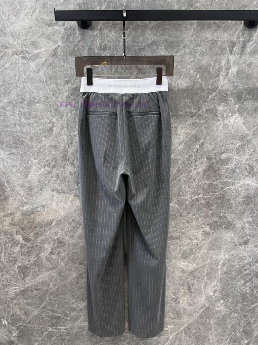 ZK60253 Alexander Wang 25Ss Early Spring New Ribbon Splicing Design Wide Leg Straight Leg Pants oa3f0s30 - Image 3