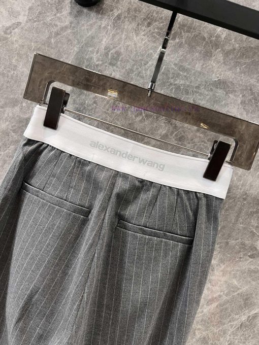 ZK60253 Alexander Wang 25Ss Early Spring New Ribbon Splicing Design Wide Leg Straight Leg Pants oa3f0s30 - Image 5