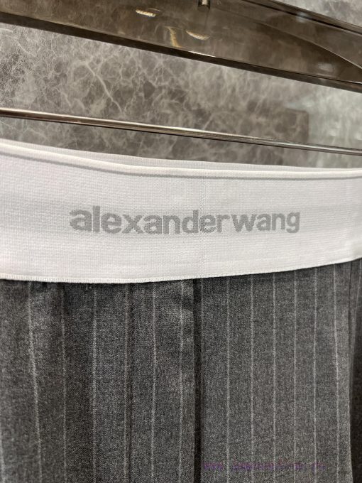 ZK60253 Alexander Wang 25Ss Early Spring New Ribbon Splicing Design Wide Leg Straight Leg Pants oa3f0s30 - Image 6