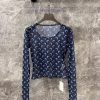 ZT60255 Marine Se * Re 25Ss Early Spring New Moon Print Long Sleeved Base Pullover | The Moon E jg1ed4z3