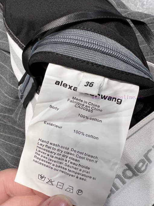 ZK60253 Alexander Wang 25Ss Early Spring New Ribbon Splicing Design Wide Leg Straight Leg Pants oa3f0s30 - Image 10