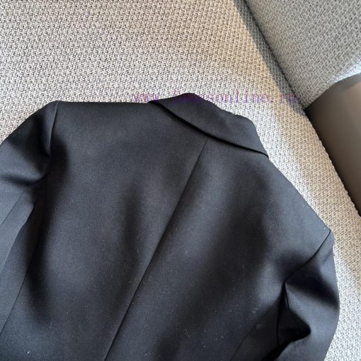 ZW60260 Saint Laurent 25Ss Early Spring New Black Wool Classic Lapel Casual Short Suit Jacket C cfgao98a - Image 10
