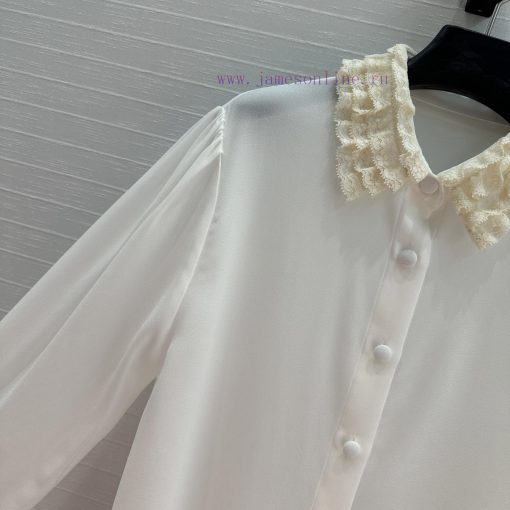 High End Quality BC75593 V Series Socialite Dress With Court Style Lace And Lace Patchwork Silk epa7buor - Image 4