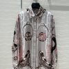 AC69632 Titanium Grey Stieg Pattern Chain Rope Printed Silk Shirt Fully Positioned 100% Silk Tw dskuzxa3