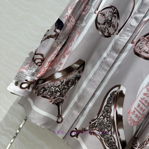 AC69632 Titanium Grey Stieg Pattern Chain Rope Printed Silk Shirt Fully Positioned 100% Silk Tw dskuzxa3 - Image 6