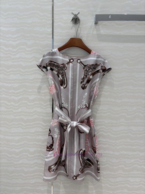 ️ AL75595 H Floral Stirrup Pattern Chain ️ Rope Printed Silk Dress With Full Positioning 100% S avums7yc