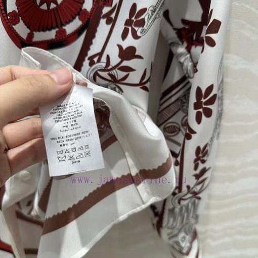 ️ AC70539 H Floral Stirrup Pattern Chain ️ Rope Printed Silk Shirt With Full Positioning 100% S hzguahng - Image 9