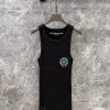ZT60265 Chorme Heart 25Ss Early Spring New Cross Horseshoe Printed Tank Top | Produced Overall apmlqqse