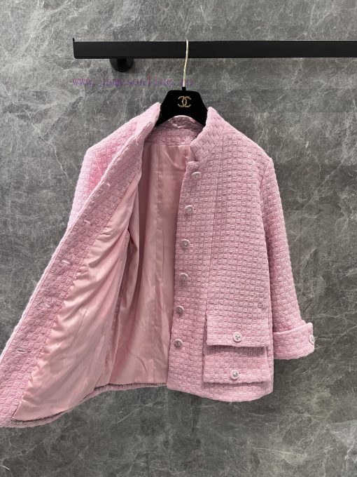 ZW60266 Chanel 25C Early Spring New Pink Fine Grid Coat | Yb's Development Product Was Deeply A qqg8p8w3 - Image 3