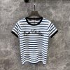 ZT60268 Valentino 25Ss Early Spring New Contrasting Striped Knitted Short Sleeved Top | Produce pmb2haw1