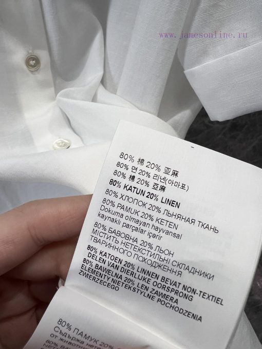 ZT60267 Miumi * 25Ss Early Spring New Classic Black And White Logo Commuting White Shirt | YB D tjlgkq5j - Image 10