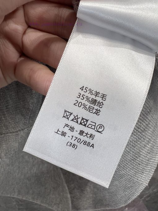 ZT60261 Dior 25Ss Early Spring New Color Contrasting Fake Two Piece Short Sleeve Knitted Top | wqjdgtzf - Image 10