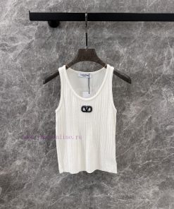 ZT60270 Valentino 25Ss Early Spring New Letter Micro Label Knitted Tank Top | Customized Knitte 8ygfm3z4