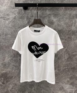 ZT60272 Max Mara 25Ss Early Spring New Weekend Series Love Printed Embroidered Short Sleeve T-s xlvr4794