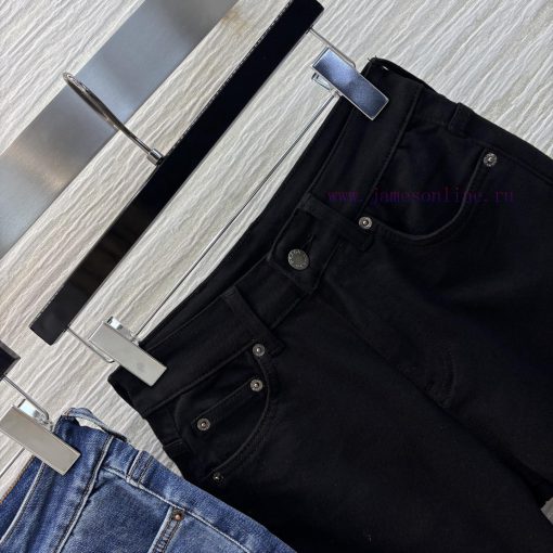 CK75607 Prada Versatile Collection 25ss Leather Brand Triangle Logo Small Leg Jeans. If You Wan oyfd9bfk - Image 3