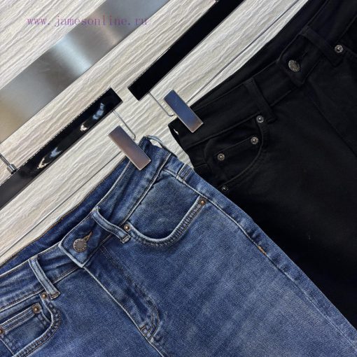 CK75607 Prada Versatile Collection 25ss Leather Brand Triangle Logo Small Leg Jeans. If You Wan oyfd9bfk - Image 5