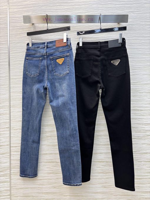 CK75607 Prada Versatile Collection 25ss Leather Brand Triangle Logo Small Leg Jeans. If You Wan oyfd9bfk - Image 8