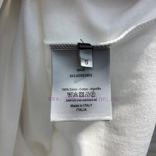CT75615 Dior 25 Early Spring New Item Contrasting Color Edging Number 8 Printed Short Sleeved R 6mp95d59 - Image 10