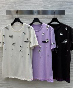 CT75619 Miu Miu 25 Early Spring New Collection Customized Heavy Duty Nail Diamond 3D Flower Cry n370xub0