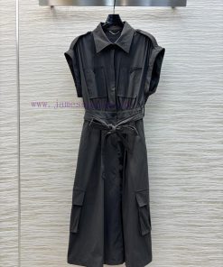 CL75623 SLoro Piana 25 Spring/Summer Handsome And Stylish Workwear Design Belt Dress Custom Fab 8m171hay