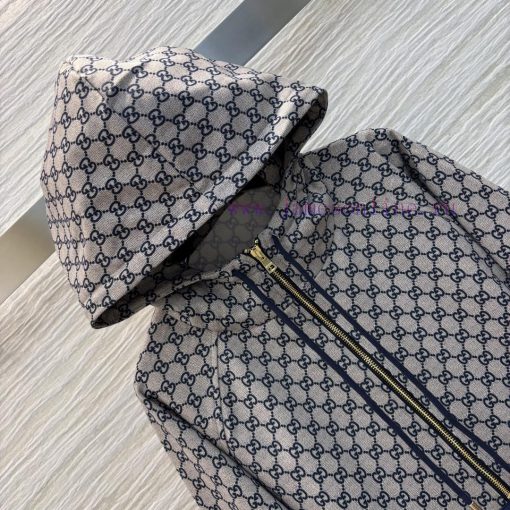 CW75625 Gucci 25 Spring/Summer New Collection Double G Hoodie Long Half Button Hoodie Loose Edi arzb2arp - Image 7
