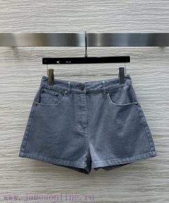 CK75627 Fendi25 Spring/Summer New Product Water Blue Series Double F-letter Embroidered Denim S cq7ssk4l