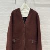 AW72239 Prada's Smart And Stylish Looped Woolen Jacket With 100% Sheepskin Edge Craftsmanship C q6hf4fqc